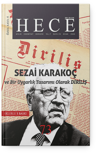 Hece Dergisi Sezai Karakoç Özel Sayısı